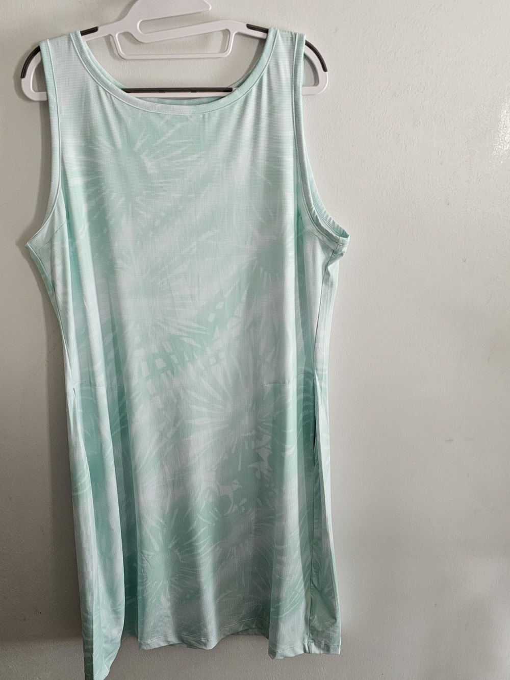 NWOT Womens Columbia Chill River Mint Green Asymmetrical Tank Dress Size XL